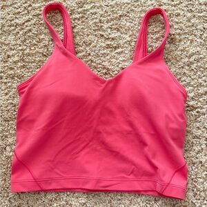 lululemon athletica Coral Pink V-Neck Crop Sports Bralette
